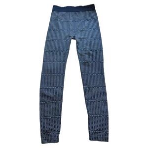 Lucky Brand Traditional Heritage Fair Isle Knit Slim Fit Leggings Long Johns S